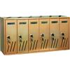 Utilia CASSETTA POSTALE CASELLARIO MADRID 6 POSTI ALLUMINIO CON FERITOIA 62X18X30H