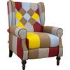 Does not apply Poltrona Relax Reclinabile Patchwork Bergère Design Moderno
