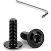 Tunejoy Viti a Testa Bombata Torx Nero con Flangia M4 x 12 mm Vite a Testa Esago