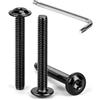 Tunejoy Viti a Testa Bombata Torx Nero con Flangia M4 x 30 mm Vite a Testa Esago