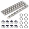 4 Pezzi Asta Filettata M8 X 100 Mm, Barra Filettata in Acciaio Inox Con 8 Dadi E
