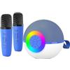No Macchina per Karaoke con 2 Microfoni, Microfono Bluetooth Portatile, Gioca6151