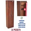 Keyman ARMADIO PORTAFUCILI FUCILIERA KEYMAN A 3 POSTI FINITURA LEGNO ACCIAIO BLINDATO