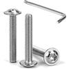 Tunejoy 30 Pezzi Viti a Testa Bombata Torx con Flangia M4 x 25 mm Vite a Testa E