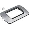 Bticino Placca 3 Posti Compatibile Bticino Livinglight Silver Grigio Scatola 503 Serie M
