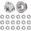 QIMEI-SHOP Dadi Flangiati M8 Dadi Esagonali Autobloccanti in Acciaio Inox con Fl