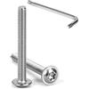 Tunejoy 20 Pezzi Viti a Testa Bombata Torx con Flangia M4 x 35 mm Vite a Testa E