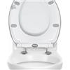 Copriwater Universale Ovale Chiusura Rallentata Soft Close Sedile WC Bianco