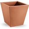 Veca Vaso quadrato in resina "Single" 45 cm.