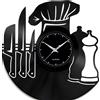 Clock Orologio disco vinile clock orologio da parete a tema cucina cuoco chef