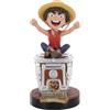 Cableguys One Piece Figura Gaming Luffy Wanted sul Forziere - Supporto per controller o smartphone - 20 cm