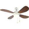 AireRyder Ventilatore da soffitto Classic, 105 cm, in legno di noce con illuminazione e catene di trazione, 105202201