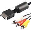 Xahpower Cavo AV per PS2 PS1 PS3, AV a RCA Composito Audio Video Cavo Compatibil