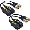 Greluma 2 paia trasmettitore ricetrasmettitore video balun BNC HD passivo 8MP/4K