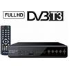 Digitale Terrestre Decoder Ricevitore TV DVB.T3 HD con telecomando incluso USB