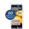 Duracell Activair 60 batterie per apparecchi acustici tipo 312 marrone Mercury Free 0% Hg