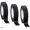 Kovalmax 3 ROTOLI NASTRO TELATO ISOLANTE PER CABLAGGIO CAVI ELETTRICI ROTOLO 18MM NERO