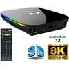 SMART TV BOX ANDROID PIE 13 Q-PLUS ram 8GB + 128GB 8K QUAD-CORE WIFI FHD 2025