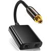 No Sdoppiatore In Fibra Ottica Convertitore Toslink 2 In 1 per HDTV DVD 5616