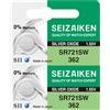 Seizaiken 362 SR721SW 1,55V 0% Hg Batteria per orologio all'ossido di argento (2 batterie)