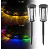 BiiKoon Luci da Giardino Solari A LED Luci da Percorso for Esterni Bianco Caldo 2pack