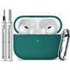 Inesore Compatible with AirPods Pro 1st/2nd Case - Deep Green-B | Silicone Prote