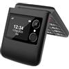 Saiet Joy Flip 4G - Cellulare per anziani con tasti grandi, base di ricarica SoS