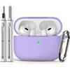 Inesore Compatible with AirPods Pro 1st/2nd Case - Purple | Silicone Protective