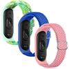 Keecuty Cinturino in Nylon per Mi Band 6/5/4/3 Bracciale Tessuto Elastico Intrecciato in