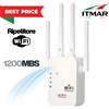 Mercatotricolore Ripetitore Amplificatore Di Segnale Wireless Wifi Extender Rete Router 1200 MBPS