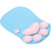 uxcell Cuscinetto gel mouse con supporto polso, per tappetino, blu rosa