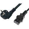 satkit Cavo Alimentazione Schuko IEC C13 Angolato 90° 3 Metri PC 0,75mm Nuovo