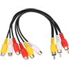 No 3 A 6 Femmina Plug Splitter Audio Dvd Video Adattatore Av K4R4