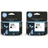 HP Kit 2 Cartucce Originali HP 305 Nero DeskJet 2720e 2710e 4120e 4130e