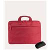 Tucano IDEA BUNDLE 15'' Borsa slim per laptop 15.6" Rosso con mouse wireless