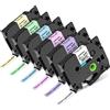 MarkField 6x Nastro per Etichette Compatibile con Brother P Touch TZe 231 TZ 0,47 colorato