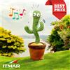 Cactus Ballerino Peluche Parlante Canta Balla Giocattolo Stimola Bambini Bimbi
