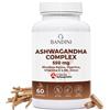 BANDINI ® Ashwagandha Complex KSM 66® Forte con Rhodiola Rosea Zinco Vitamina E e B6