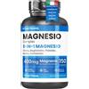 Vitastrong. MAGNESIO COMPLETO 400mg 5 in 1 Magnesio Bisglicinato Citrato Pidolato Malato e