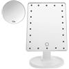 Specchio Cosmetico 10x, touchscreen con 16 luci LED, può essere ruotato liberame