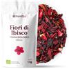 REPLANTEA Cuidamos tu Naturaleza FIORI DI IBISCO BIO 1 kg ( 500 Tazze) Karkade Te Ibisco Essiccati Tisana