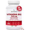 BANDINI ® Vitamina B12 365 Compresse ( 1 Anno) Metilcobalamina 1000µg 100% Vegan