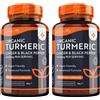 Nutravita Curcuma Bio con Piperina e Zenzero 1440 mg 2 Confezioni da 180 (fornitura per 6