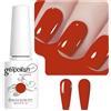 Vishine 8 ml Smalto gel semipermanente, rosso carminio, soak off UV LED, nail ar