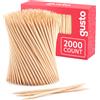 Gusto Comfy Package [2000 Pezzi] Stuzzicadenti in Legno di Bambù - Stuzzicadenti Roton