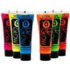 Does not apply Vernice Fluorescente Pelle Viso Corpo Colore UV - Neon Glow Fluo (10Ml X6)