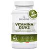 Does not apply ® Vitamina D3 K2 | 365 COMPRESSE (12 Mesi) | Vitamina D 2000 UI + 200 Mcg Vitami