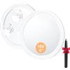 Does not apply Specchio Ingranditore 10X Con 3 Ventose, Specchio Trucco 15CM, Specchio Cosmetic