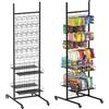 Espositore in metallo nero con ruote Pannello per vendita Candy Rack Scaffale