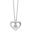 Miluna Collana Miluna Donna Oro Bianco 9 KT Pendente Cuore Diamante _CLD4670X